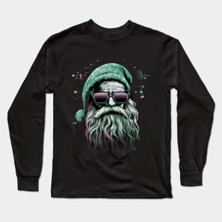 Modern Santa Claus with sun glasses Long Sleeve T-Shirt